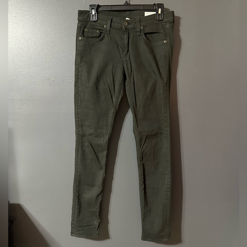 Rag and Bone Jeans. Size 27. Dre cut. Dark Green.